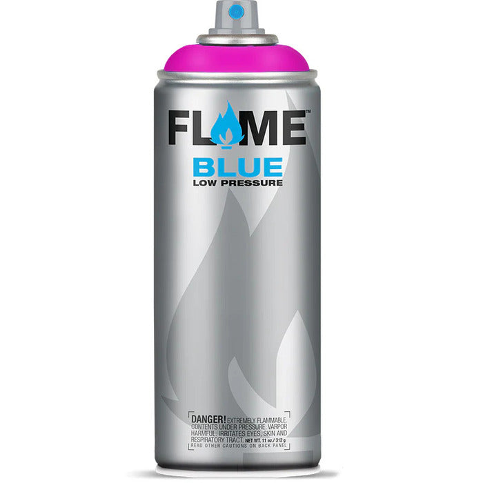 Flame Blue Spray Paint 400ml - Cool & Neutral Tones - Front View Of Telemagenta